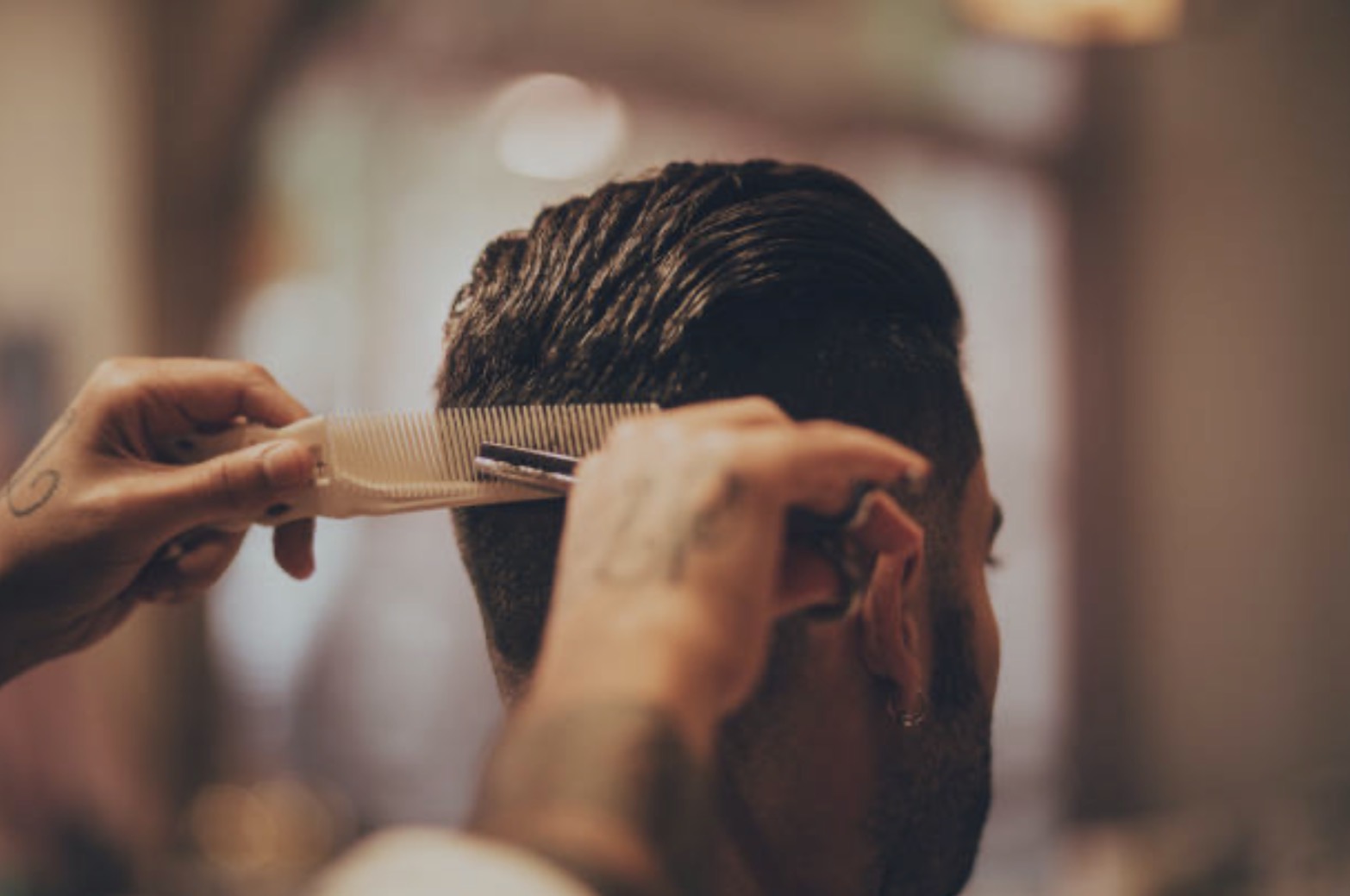 Heren knipbeurt met föhnstyling